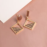 X&P New Fashion Round Dangle Drop Korean Earrings For Women Geometric Round Heart Gold Earring Wedding 2020 kolczyki Jewelry - ENSEIGNE DENIS