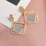 X&P New Fashion Round Dangle Drop Korean Earrings For Women Geometric Round Heart Gold Earring Wedding 2020 kolczyki Jewelry - ENSEIGNE DENIS