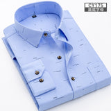 Men Shirt Long Sleeve Floral Printing Plaid Fashion Pocket Casual Shirts 100% Polyester Soft Comfortable Men Dress Shirt DS375 - ENSEIGNE DENIS