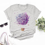 Women 2020 Summer Short Sleeve Floral Flower Fashion Lady T-shirts Top T Shirt Ladies Womens Graphic Female Tee T-Shirt - ENSEIGNE DENIS