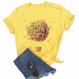 Women 2020 Summer Short Sleeve Floral Flower Fashion Lady T-shirts Top T Shirt Ladies Womens Graphic Female Tee T-Shirt - ENSEIGNE DENIS