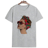 Plus Size Women Summer Vogue Print Lady Casual T-shirt Tops Harajuku Streetwear Short Sleeve O-Neck Tops Tees Camisetas Mujer - ENSEIGNE DENIS