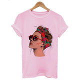 Plus Size Women Summer Vogue Print Lady Casual T-shirt Tops Harajuku Streetwear Short Sleeve O-Neck Tops Tees Camisetas Mujer - ENSEIGNE DENIS
