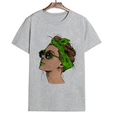 Plus Size Women Summer Vogue Print Lady Casual T-shirt Tops Harajuku Streetwear Short Sleeve O-Neck Tops Tees Camisetas Mujer - ENSEIGNE DENIS