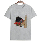 Plus Size Women Summer Vogue Print Lady Casual T-shirt Tops Harajuku Streetwear Short Sleeve O-Neck Tops Tees Camisetas Mujer - ENSEIGNE DENIS