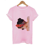 Plus Size Women Summer Vogue Print Lady Casual T-shirt Tops Harajuku Streetwear Short Sleeve O-Neck Tops Tees Camisetas Mujer - ENSEIGNE DENIS