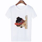 Plus Size Women Summer Vogue Print Lady Casual T-shirt Tops Harajuku Streetwear Short Sleeve O-Neck Tops Tees Camisetas Mujer - ENSEIGNE DENIS