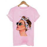 Plus Size Women Summer Vogue Print Lady Casual T-shirt Tops Harajuku Streetwear Short Sleeve O-Neck Tops Tees Camisetas Mujer - ENSEIGNE DENIS