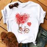 Maycaur Vogue T Shirt Women Summer Casual Tshirts Tees Harajuku Korean Style Graphic Tops New Kawaii Short Sleeve Female T-shirt - ENSEIGNE DENIS