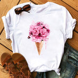 Maycaur Vogue T Shirt Women Summer Casual Tshirts Tees Harajuku Korean Style Graphic Tops New Kawaii Short Sleeve Female T-shirt - ENSEIGNE DENIS