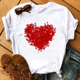 Maycaur Vogue T Shirt Women Summer Casual Tshirts Tees Harajuku Korean Style Graphic Tops New Kawaii Short Sleeve Female T-shirt - ENSEIGNE DENIS