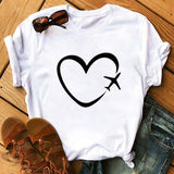 Maycaur Vogue T Shirt Women Summer Casual Tshirts Tees Harajuku Korean Style Graphic Tops New Kawaii Short Sleeve Female T-shirt - ENSEIGNE DENIS