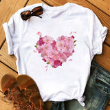 Maycaur Vogue T Shirt Women Summer Casual Tshirts Tees Harajuku Korean Style Graphic Tops New Kawaii Short Sleeve Female T-shirt - ENSEIGNE DENIS