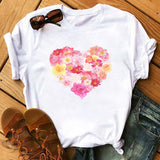 Maycaur Vogue T Shirt Women Summer Casual Tshirts Tees Harajuku Korean Style Graphic Tops New Kawaii Short Sleeve Female T-shirt - ENSEIGNE DENIS