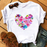 Maycaur Vogue T Shirt Women Summer Casual Tshirts Tees Harajuku Korean Style Graphic Tops New Kawaii Short Sleeve Female T-shirt - ENSEIGNE DENIS