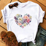 Maycaur Vogue T Shirt Women Summer Casual Tshirts Tees Harajuku Korean Style Graphic Tops New Kawaii Short Sleeve Female T-shirt - ENSEIGNE DENIS