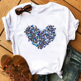 Maycaur Vogue T Shirt Women Summer Casual Tshirts Tees Harajuku Korean Style Graphic Tops New Kawaii Short Sleeve Female T-shirt - ENSEIGNE DENIS