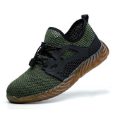 JACKSHIBO  Work Safety Shoes For Men Summer Breathable Boots Working Steel Toe Anti-Smashing Construction Safety Work Sneakers - ENSEIGNE DENIS