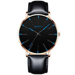 2020 Minimalist Men's Fashion Ultra Thin Watches Simple Men Business Stainless Steel Mesh Belt Quartz Watch Relogio Masculino - ENSEIGNE DENIS