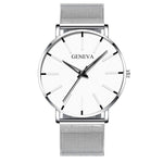 2020 Minimalist Men's Fashion Ultra Thin Watches Simple Men Business Stainless Steel Mesh Belt Quartz Watch Relogio Masculino - ENSEIGNE DENIS