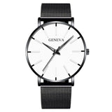 2020 Minimalist Men's Fashion Ultra Thin Watches Simple Men Business Stainless Steel Mesh Belt Quartz Watch Relogio Masculino - ENSEIGNE DENIS