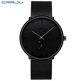 CRRJU Fashion Mens Watches Top Brand Luxury Quartz Watch Men Casual Slim Mesh Steel Waterproof Sport Watch Relogio Masculino - ENSEIGNE DENIS