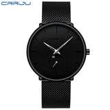 CRRJU Fashion Mens Watches Top Brand Luxury Quartz Watch Men Casual Slim Mesh Steel Waterproof Sport Watch Relogio Masculino - ENSEIGNE DENIS