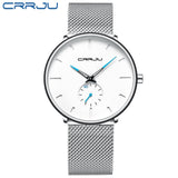 CRRJU Fashion Mens Watches Top Brand Luxury Quartz Watch Men Casual Slim Mesh Steel Waterproof Sport Watch Relogio Masculino - ENSEIGNE DENIS
