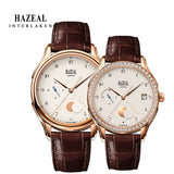 HAZEAL Couple Watch For Lover Original Design женские часы Men Quartz Watch Switzerland Luxury Womens Wristwatch Sapphire - ENSEIGNE DENIS