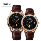 HAZEAL Couple Watch For Lover Original Design женские часы Men Quartz Watch Switzerland Luxury Womens Wristwatch Sapphire - ENSEIGNE DENIS