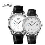 HAZEAL Couple Watch For Lover Original Design женские часы Men Quartz Watch Switzerland Luxury Womens Wristwatch Sapphire - ENSEIGNE DENIS