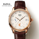 HAZEAL Couple Watch For Lover Original Design женские часы Men Quartz Watch Switzerland Luxury Womens Wristwatch Sapphire - ENSEIGNE DENIS
