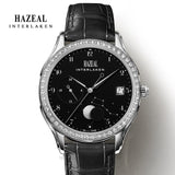 HAZEAL Couple Watch For Lover Original Design женские часы Men Quartz Watch Switzerland Luxury Womens Wristwatch Sapphire - ENSEIGNE DENIS