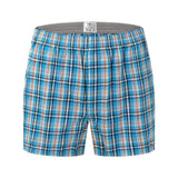 New Mens Underwear Boxers Shorts Casual Cotton Sleep Underpants High Quality Brands Plaid Loose Comfortable Homewear Panties