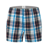 New Mens Underwear Boxers Shorts Casual Cotton Sleep Underpants High Quality Brands Plaid Loose Comfortable Homewear Panties