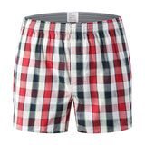 New Mens Underwear Boxers Shorts Casual Cotton Sleep Underpants High Quality Brands Plaid Loose Comfortable Homewear Panties