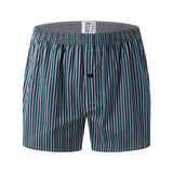 New Mens Underwear Boxers Shorts Casual Cotton Sleep Underpants High Quality Brands Plaid Loose Comfortable Homewear Panties