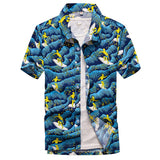 Palm Tree Printed Hawaiian Beach Shirt for Men 2019 Summer Short Sleeve 5XL Aloha Shirts Mens Holiday Vacation Clothing Chemise - ENSEIGNE DENIS