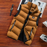 Fashion Mens Jacket Sleeveless Vest Spring Thermal Soft Vests Casual Coats Male Cotton Men's Vest Men Thicken Waistcoat 8XL - ENSEIGNE DENIS
