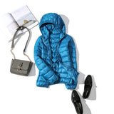 90% Ultra-light Plus Size Thin Down Jacket Women 2019 Autumn Winter Slim Short Hooded Warm White Duck Down Coat Women Outerwear - ENSEIGNE DENIS