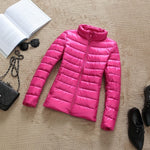 90% Ultra-light Plus Size Thin Down Jacket Women 2019 Autumn Winter Slim Short Hooded Warm White Duck Down Coat Women Outerwear - ENSEIGNE DENIS