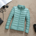 90% Ultra-light Plus Size Thin Down Jacket Women 2019 Autumn Winter Slim Short Hooded Warm White Duck Down Coat Women Outerwear - ENSEIGNE DENIS