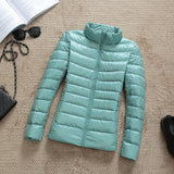 90% Ultra-light Plus Size Thin Down Jacket Women 2019 Autumn Winter Slim Short Hooded Warm White Duck Down Coat Women Outerwear - ENSEIGNE DENIS