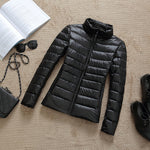 90% Ultra-light Plus Size Thin Down Jacket Women 2019 Autumn Winter Slim Short Hooded Warm White Duck Down Coat Women Outerwear - ENSEIGNE DENIS