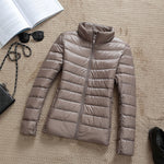 90% Ultra-light Plus Size Thin Down Jacket Women 2019 Autumn Winter Slim Short Hooded Warm White Duck Down Coat Women Outerwear - ENSEIGNE DENIS