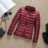 90% Ultra-light Plus Size Thin Down Jacket Women 2019 Autumn Winter Slim Short Hooded Warm White Duck Down Coat Women Outerwear - ENSEIGNE DENIS