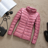 90% Ultra-light Plus Size Thin Down Jacket Women 2019 Autumn Winter Slim Short Hooded Warm White Duck Down Coat Women Outerwear - ENSEIGNE DENIS