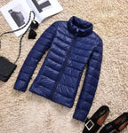 90% Ultra-light Plus Size Thin Down Jacket Women 2019 Autumn Winter Slim Short Hooded Warm White Duck Down Coat Women Outerwear - ENSEIGNE DENIS