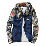 Women's Hooded Jackets 2020 Spring Autumn Floral Causal Windbreaker Women Basic Jackets Coats Zipper Lightweight Jackets Famale - ENSEIGNE DENIS