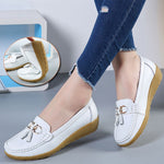 Women Flats Ballet Shoes Cut Out Leather Breathable Moccasins Women Boat Shoes Ballerina Ladies Casual Shoes - ENSEIGNE DENIS